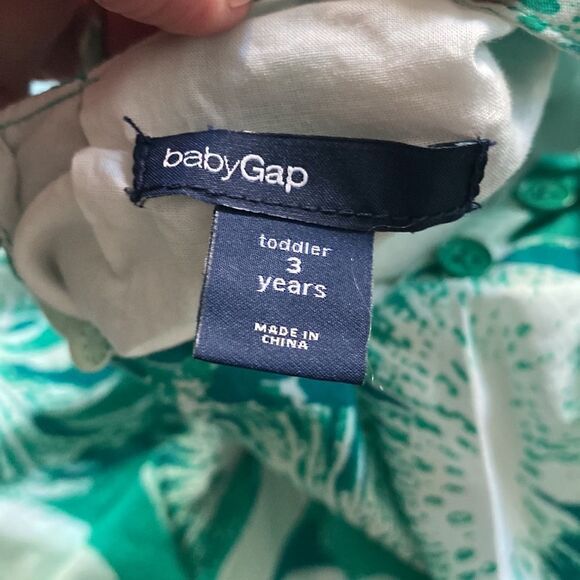 Gap green floral pattern dress. - Picture 4 of 4